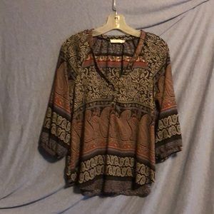 Boho style Lush blouse size small